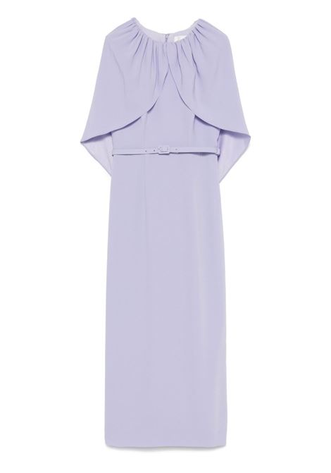 Abito midi in crêpe in lavanda Roland Mouret - donna